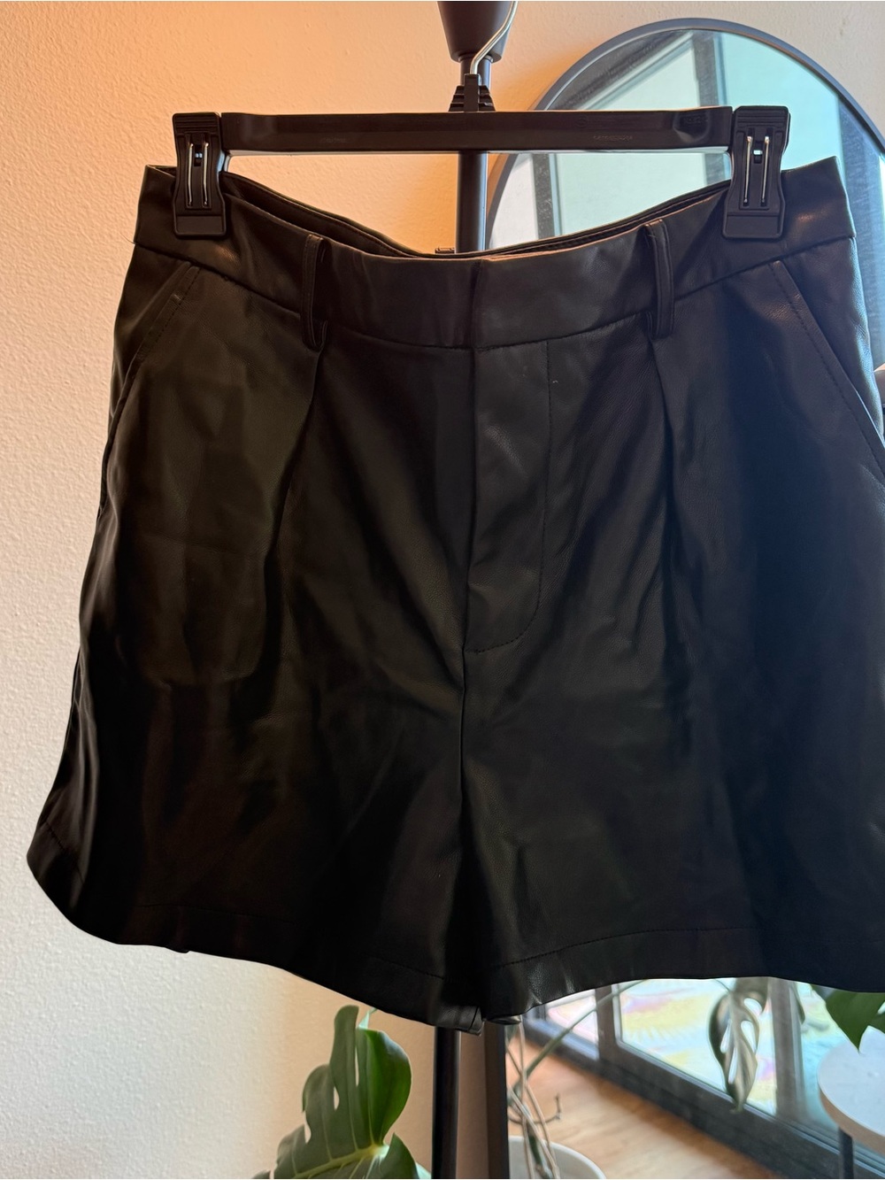 7 For All Mankind Faux Leather Shorts (size M)